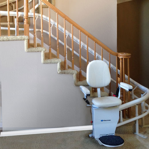 anaheim custom curved stairlift chair